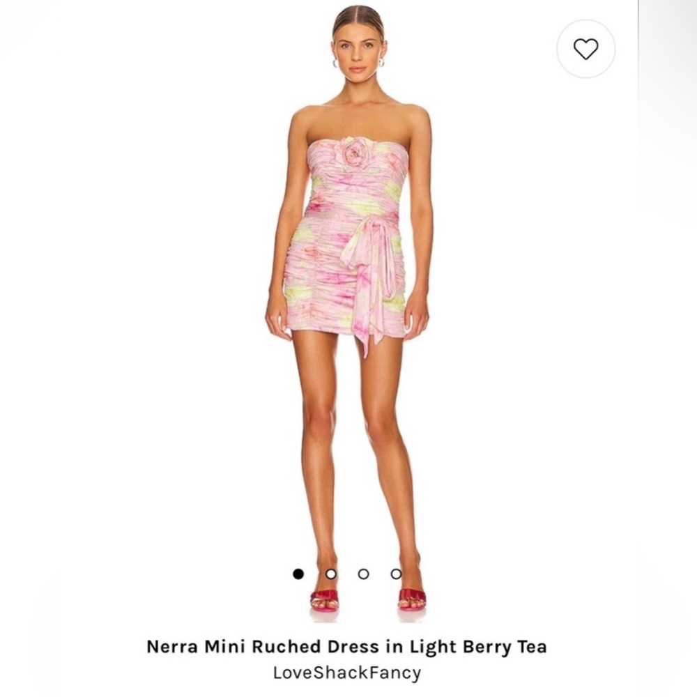 LoveShackFancy Nerra strapless ruched dress